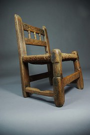 antique furniture 18thc folk art pine spindle ba 18thc Folk Art pine spindle ba