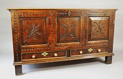 18thc elm mule chest possibly