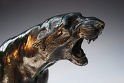 Art Deco signed bronze of a pu