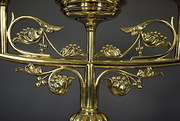 Large pair of brass Gothic sty
