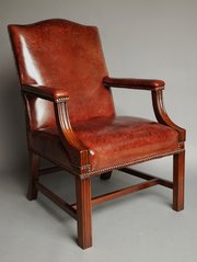 Mid 20thc worn leather Gainsbo