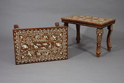 antique furniture pair of decorative indian hard Pair of decorative Indian hard