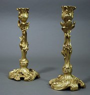 Pair of late 19thc ormolu cand