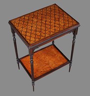 mahogany  amboyna parquetry ta