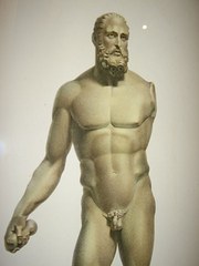 antique art, paintings, pictures etching of a marble nude male ETCHING OF A MARBLE NUDE MALE