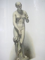 antique art, paintings, pictures etching of a marble nude sculp ETCHING OF A MARBLE NUDE SCULP