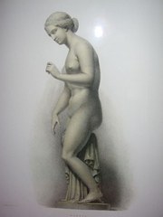 antique art, paintings, pictures etching of a marble nude sculp ETCHING OF A MARBLE NUDE SCULP