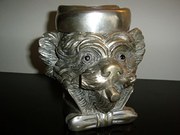 FAUX SILVER ALLOY MONKEY TABAC