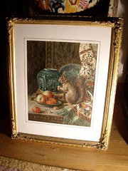 antique art, paintings, pictures victorian watercolour of squir VICTORIAN WATERCOLOUR OF SQUIR