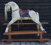 MAJOR Large Vintage Dapple Grey Rocking Horse