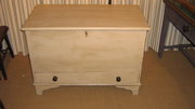 A painted Victorian mule chest