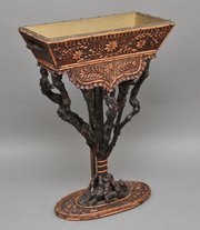 antique furniture bamboo and birch jardiniere Bamboo and birch jardiniere