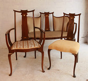An Art Nouveau Three Piece Sal