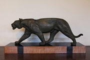 ART DECO LIONESS SIGNED RULAS