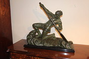 ART DECO SPELTER MAN OULINE