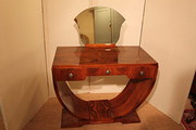 antique furniture art deco walnut dressing table ART DECO WALNUT DRESSING TABLE