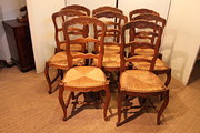 SET OF 8 CHERRYWOOD CHAIRS