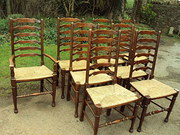 SET OF COUNTRY DINING CHAIRS