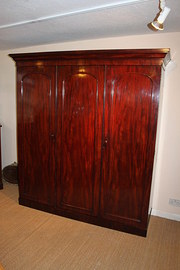 VICTORIAN MAHOGANY 3 DOOR WARD
