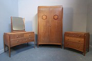 Antique Art Deco Oak Bedroom S