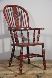 Antique Broad Arm High Back Wi