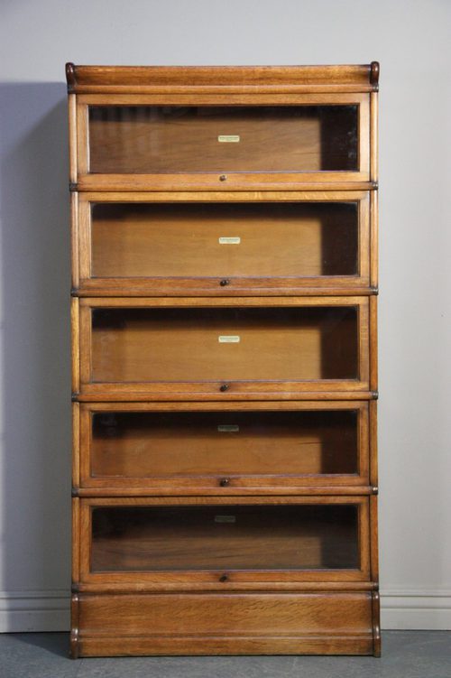 Antique Globe Wernicke Oak Stacking Bookcase - Antiques Atlas