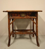 antique furniture english bamboo desksid English Antique Bamboo DeskSid