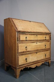 Georgian Antique Oak Writing B