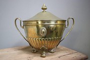 Large Antique Brass Lidded Jar