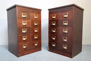 Pair of Antique Mahogany Multi