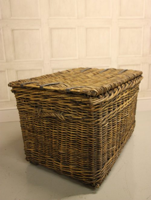 Victorian Antique Woven Laundry Basket. Antiques Atlas