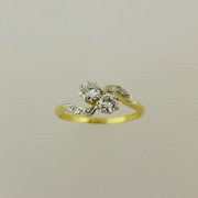 antique jewellery 18ct two stone diamond twist r 18ct Two Stone Diamond Twist R