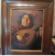 19th Century Oil On Board  The