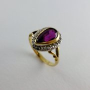 antique jewellery ruby diamond ring 18c Antique Ruby Diamond Ring 18c