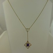 antique jewellery edwardian amethyst seed pearl Edwardian Amethyst Seed Pearl