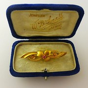 Lovely Victorian 15ct  Ruby Br