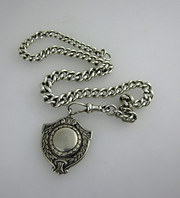 Silver Watchchain And Fob