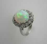 Stunning Opal  Diamond Ring
