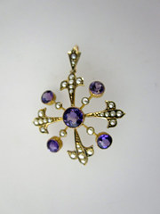 Victorian Amethyst and Seed Pe