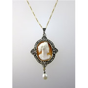 antique jewellery victorian cameo pendant with d Victorian Cameo Pendant With D