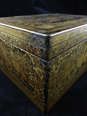 antique boxes and tea caddies 19th c laquered tea caddy 19th C Laquered Tea Caddy