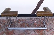 19th C Leather and Polished St