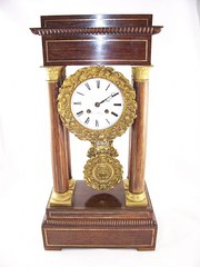 antique clocks & timepieces 19th c porico clock 19th C Porico Clock