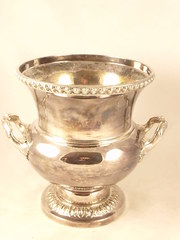 silverplate 19th c silver plated wine cool 19th C Silver Plated Wine Cool