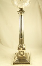 Large 19th C Silver Plated Lam