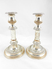 Pair of Mid 19th C Silver Plat