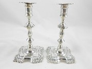 Pair of Silver Tablesticks  Sh