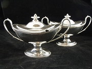 silverplate silver plated sauce tureens Silver Plated Sauce Tureens