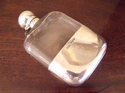 Silver and Glass Hip Flask