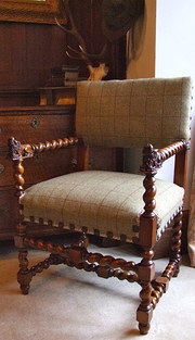 walnut library chair